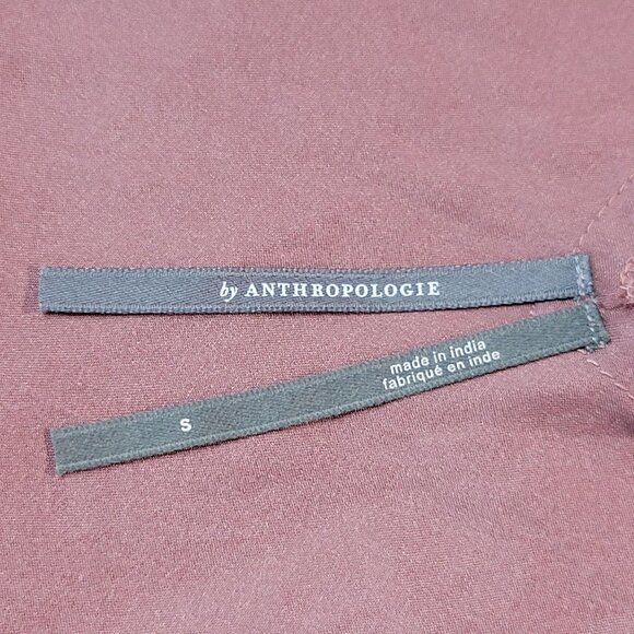 By Anthropologie Womens Sleep Dress Sz S Mauve Copper Reversible Lace-Trimmed Sl - Picture 5 of 10